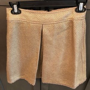Gold metallic Mini skirt -banana republic